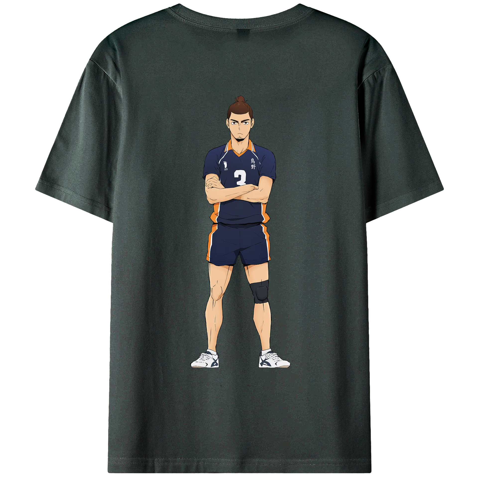 （画像用） ハイキュー!! Haikyu!! 綿100％ メンズ半袖Tシャツ（バックプリント） 通気性